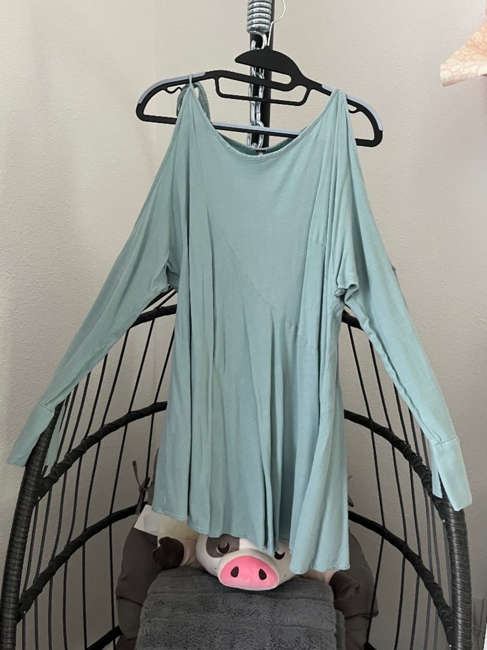 Free People Baby Blue Cold-Shoulder Dress - Picture 2 of 8